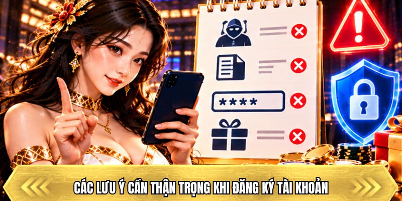 Các lưu ý cần thận trọng khi đăng ký tài khoản