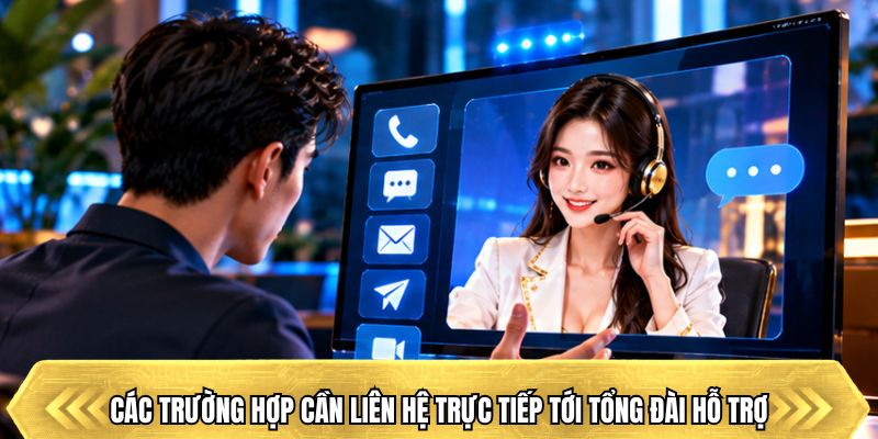 Các trường hợp cần liên hệ trực tiếp tới tổng đài hỗ trợ