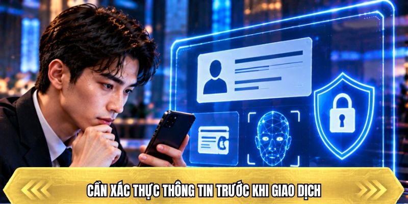 Cần xác thực thông tin trước khi giao dịch